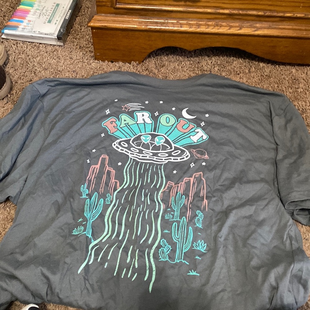 Grey far out tee